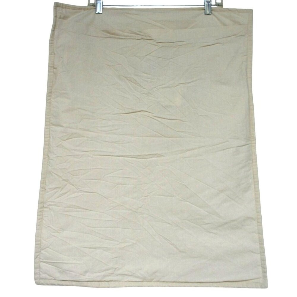 Frontgate Standard Pillow Shams Set 2 Quilted Cream Linen Cotton 20x26 Luxury - Picture 3 of 7